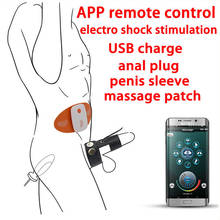 Intelligent App Wireless Remote Control Electro Muscle Stimulation Massage Pads Anal Plug Penis Ring Electrical BDSM Shock Set 2024 - buy cheap