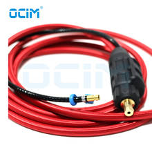 Cable de soldadura para soplete WP9 WP17, conector europeo, color rojo, suave, 4M 2024 - compra barato