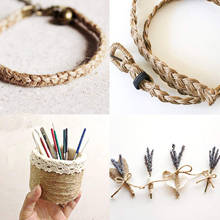 Cuerda de macramé trenzada de algodón, hecha a mano, color Beige Natural, accesorios de boda para el hogar, regalo 2024 - compra barato