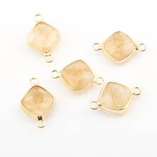 Natural Stone agates Pendant irregular shape Double Hole Connector for Jewelry Making DIY Charms Necklace Bracelet Accessories 2024 - buy cheap