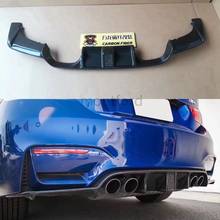 Carbon Fiber Rear Bumper Lip Spoiler Diffuser With Led Light for BMW F80 M3 F82 F83 M4 Bumper 2014 -2018 Sedan Coupe Convertible 2024 - buy cheap