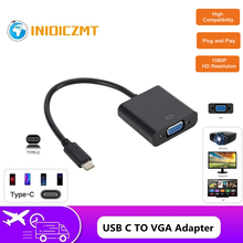 Inioiczmt usb c para fêmea vga adaptador cabo usbc usb3.1 para vga adaptador para macbook 12 polegada chromebook pixel lumia 950xl venda quente 2024 - compre barato