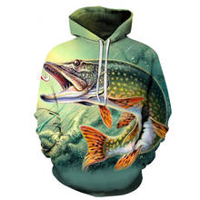3D Тропические рыбы забавные толстовки для рыбацких мужчин и женщин с длинным рукавом толстовки с капюшоном уличная хип хоп куртки 2024 - купить недорого