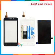 Tela lcd de alta qualidade para smartphone huawei, display Y541-U02 ascend y5, y5c, y541 com sensor digitalizador, 4.5 polegadas, frete grátis 2024 - compre barato