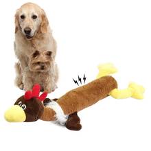Kapmore 1pc Pet Plush Toy Bite-Resistant Turkey Shape Pet Squeaky Toy Pet Bite Toys For Dog Pet Supplies Dog Favors 2024 - buy cheap