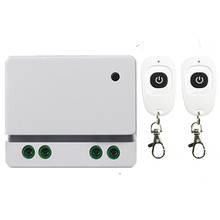 Interruptor de luz ac 110v 220 v 1ch 1 ch controle remoto sem fio rf módulo de receptor de rádio de saída de relé 10a + transmissor com um botão