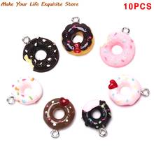  10Pcs/Set Decoration Kawaii Donuts Charms Pendants For DIY  Bracelets Necklace Earring Key Chain Jewelry Making 2024 - buy cheap