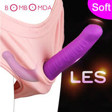 Consoladores dobles con correa para mujer, juguete sexual para adultos, bragas, arnés Ultra elástico, productos para lesbianas y adultos, sin vibradores 2024 - compra barato