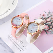 2019 Hot Sale Women Watches Leather Moving Diamond Marble Dial Watch Casual Luxury Ladies Quartz Analog Watches Clock Reloj 2024 - buy cheap