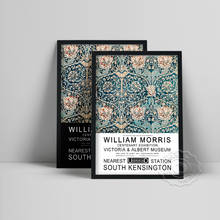 Póster de exposición del Museo de Vistoria & Albert de William Morris, impresiones de patrón de madreselva Morris, arte de pared Floral, decoración de pared de flores 2024 - compra barato