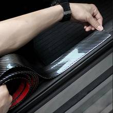 Adesivo 5d de fibra de carbono para proteção de porta de carro, à prova de arranhões, proteção de soleira, produtos estilizados 2024 - compre barato