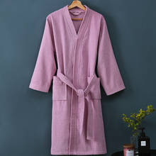 Spring 100% Cotton Bathrobe Women Autumn Kimono Long Pijamas Robe Femme Night Gown Bridesmaid Kimono Robe Sleepwear Ladies 2024 - buy cheap