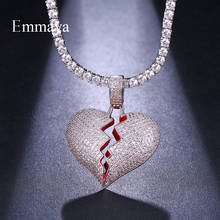 Emmaya Ingenious Design Heart Broken Shape For Women Necklace With Two Color Representative Personality Gift In Fashion Party 2024 - buy cheap