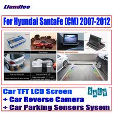 Sistema de sensores de estacionamento traseiros para hyundai santafe-monitor hd 2007-2012 com display, câmera de visão traseira reversa 2024 - compre barato