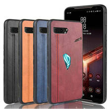 For Asus ROG Phone II 2 ZS660KL Luxury Calfskin PU Leather lines Back Cover Case For Asus ZS660KL Asus ROG2 I001DA Phone Cases 2024 - buy cheap