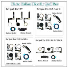 1Pcs Home Button Menu Key Flex Cable Bracket Rubber Assembly Replacement for iPad Pro 9.7 10.5 12.9 1st 2nd Gen Air 2 3 Mini 4 2024 - buy cheap