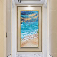 Handmade Abstract Great View Colorful Sea Canvas Oil Painting Wall Picture For Living Room Aisle Modern Home Decor 2024 - buy cheap