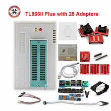 Newest TL866II Plus WITH 28/37 ADAPTER USB Universal Programmer Bios/ECU Programmer+24adapters SPI 1.8V nand flash 24 93 25 mcu 2024 - buy cheap