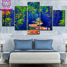 diy Diamond Painting forest tree road view diamond mosaic full square drill diamond embroidery cross stitch picture home decor 2024 - buy cheap