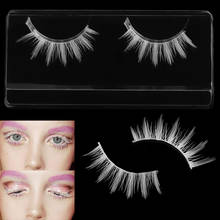 1 Pair White False Eyelashes Natural Eyelash Extension Handmade Cross Long Soft Fake Eyelashes Cosplay Eye Lashes Makeup Tools 2024 - buy cheap