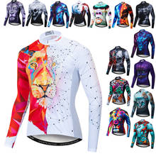 Weimostar 3D Cycling Jersey Men Long Sleeve Cycle Wear Lion Bike Clothing Quick Dry MTB Bicycle Jersey Autumn Cycling Jacket Top 2024 - buy cheap