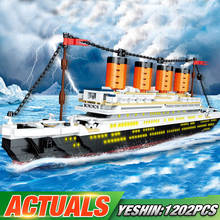 Yeshin-barco de vapor Titanic RMS, modelo de barco de crucero, bloques de construcción, juguetes de Navidad para niños, regalos 2024 - compra barato