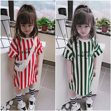 Kids Dresses Girl Striped Sundress Cotton Kids Dresses For Girls Summer Casual Back To School Clothes For Girls 2 4 5 6 7 8 Year 2024 - buy cheap