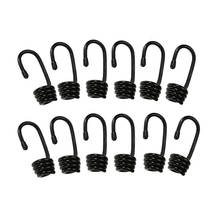 12 Pieces Plastic Coated Steel Spiral Hook for Ø 6mm Expander Rope, Black 2024 - buy cheap