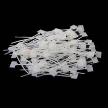 Etiquetas de marca de nailon de plástico blanco, 100 piezas, etiqueta adhesiva, bridas para cables, 2x11cm 2024 - compra barato