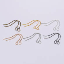 100pcs/lot 21*12mm Gold Bronze Earring Hooks Ear Wire Pin Hook For DIY Earrings Jewelry Making Findings Accessories Wholesale 2024 - buy cheap