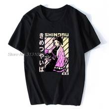 Camiseta kimetsu no yaiba shinobu kocho v1, camiseta feminina e masculina de algodão, camiseta anime harajuku streetwear 2024 - compre barato