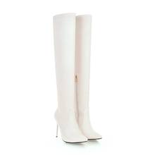 Big Size           Women Long Boots Woman Over The Knee Boot     Inner zipper    Pure color     High heel boots 2024 - buy cheap