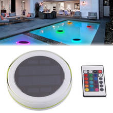 Luz subacuática impermeable IP68 para piscina, lámpara flotante con Control remoto, 16 colores RGB, carga Solar, para estanque 2024 - compra barato