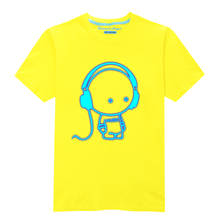 Crianças roupas luminosas t-shirts estilo verão topos manga curta t camisa fluorescente roupas meninos t presente de natal crianças menina 2024 - compre barato