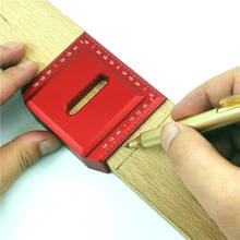 Trazador de línea de carpintería, regla cuadrada de 90 grados, herramienta de medición de calibre de trazado de precisión 2024 - compra barato