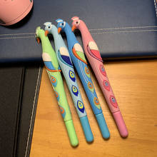 Lote de 12 bolígrafos de gel de pavo real, tinta azul de 0,5mm para Escritura, papelería, accesorios de oficina, suministros escolares, EB212 2024 - compra barato