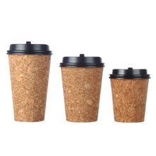 50pcs High quality disposable paper cup creative cork party birthday favor beverage coffee milk tea cold hot drink cup with lid 2024 - buy cheap