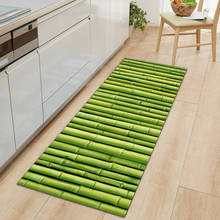 3D Green bamboo grass rugs absorbent non-slip door mat bathroom kitchen floor mat bedroom living room carpet hallway rug 2024 - buy cheap