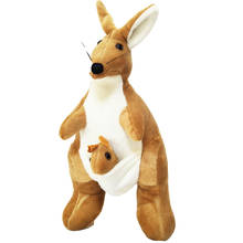 Имитация детских плюшевых кукол-кенгуру, подарок на день рождения, детская мягкая игрушка 2024 - купить недорого