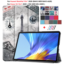 Чехол для Huawei MatePad Mate Pad 10,4, чехол BAH3-W09 BAH3-AL00 из искусственной кожи, Модный чехол для планшета с рисунком для Honor V6 10,4 Caqa 2024 - купить недорого