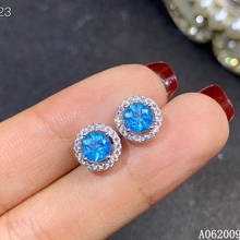 KJJEAXCMY 925 sterling silver inlaid natural blue topaz earrings new classic ladies ear stud support test 2024 - buy cheap