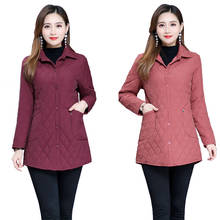 Женские пальто 2020, весенне-осенняя куртка, средней длины, пуховое, хлопковое, тонкое, пальто для девушек, большие, izSe 5XL, верхняя одежда с длинным рукавом 2024 - купить недорого