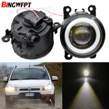 1pair Angel Eyes Car styling front bumper LED fog Lights with Len For Mitsubishi L200 Triton Strada For Fiat Sedici RAM SMD 2024 - buy cheap