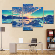 Wonderful Sunrise sea 5 panel impresión moderna HD Modular pósters de pared lienzo artístico pintura para el hogar Decoración Para sala de estar 2024 - compra barato