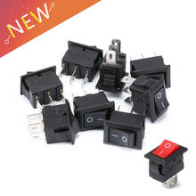 10PCS 3 Pin 2 Pin 3A 250V 10*15mm Black Button Rocker Switch ON OFF  AC 10X15 Mini Rocker Power Switches 2024 - buy cheap