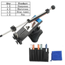 Atualize o sistema profissional do apontador de faca da cozinha fix-ângulo 4 pedras versão ii máquina manual de pedra de afiação com toalha 2024 - compre barato