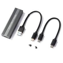 NVME-carcasa M2 de SSD SATA a USB tipo C 3,1, disco duro M/B, 10gbps, caja externa, PCIE, NGFF, HDD, K3S6 2024 - compra barato