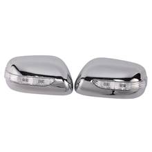 Car Rear View Mirror Cover for Toyota Wish 2003-2007 ABS Chrome Plated Door Mirror Covers with Led 2024 - buy cheap