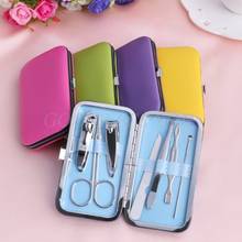 Hot sale 7pcs Manicure Set Nail Care Clippers Scissors Travel Grooming Kits Case Drop Shipping 2024 - buy cheap