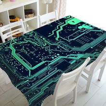 Geek Green Computer Circuit Board Waterproof Tablecloth Rectangle Square Table Cloth for Party Decor Tablecover Engineering Gift 2024 - buy cheap